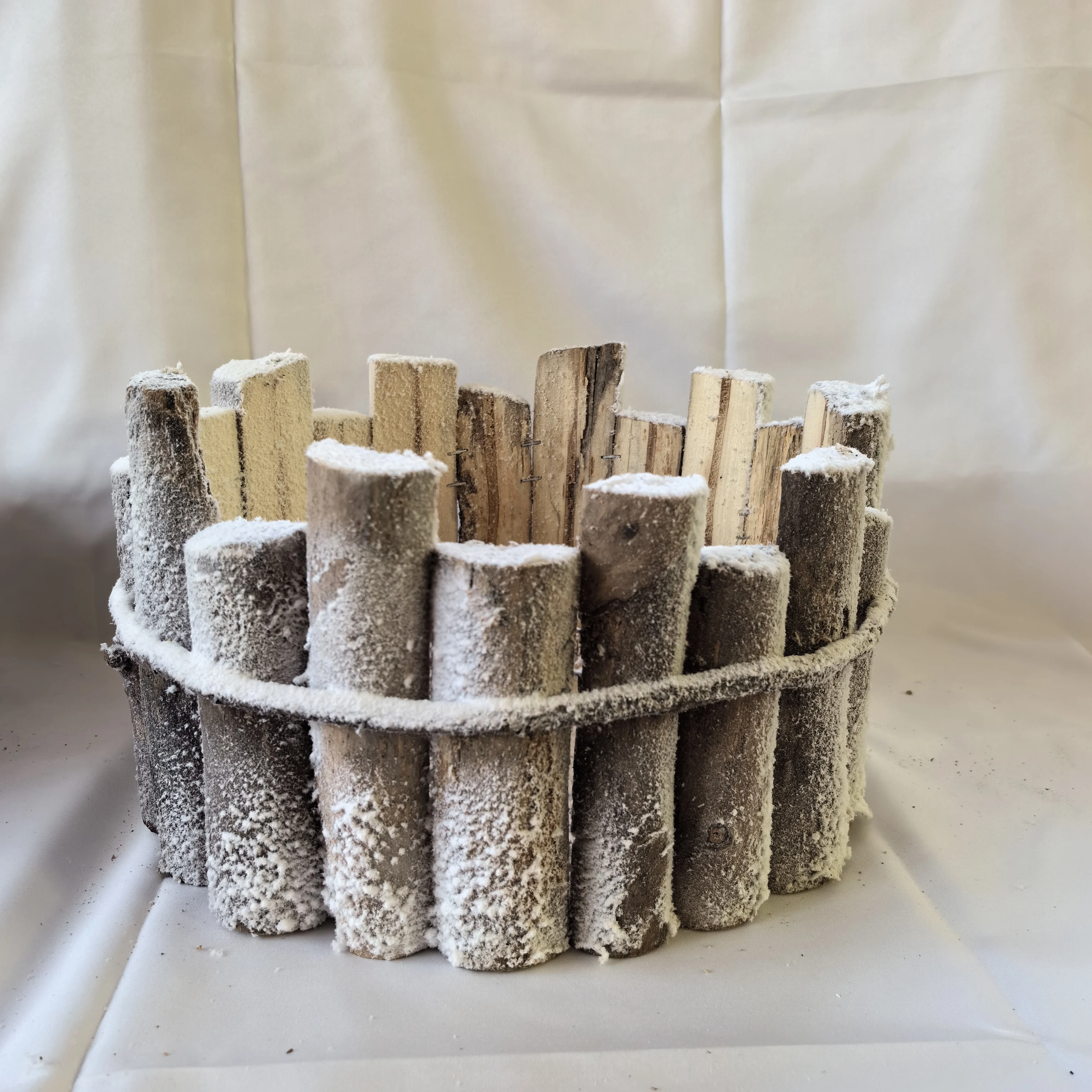 Ship form wooden flower plant pot with pp lining