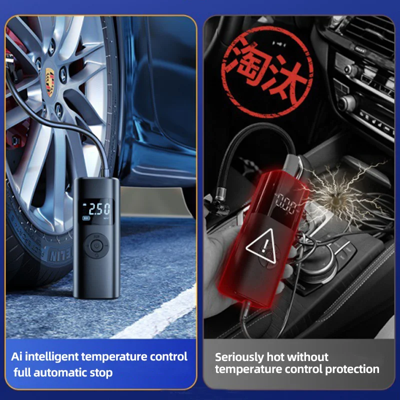 Low Noise Multi Scene Usage Mini Automobile Fast Inflation Pump Car Mounted Wireless Electric Pump