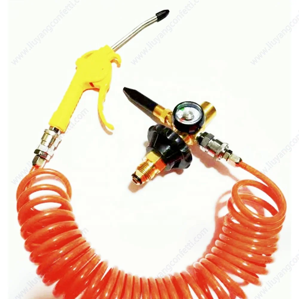 Good Quality High Pressure Helium Reducer Regulator Brass Balloon Filler Regulator With Spray Probe Gun for Party Wedding Decor