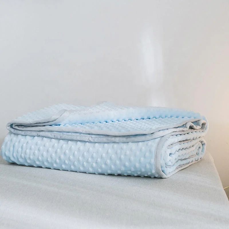 
Youwu Solid Blue Pink White Purple Cheap Super Soft Coral Polar Fleece Flannel Bubble Blanket for Baby Children Adult 