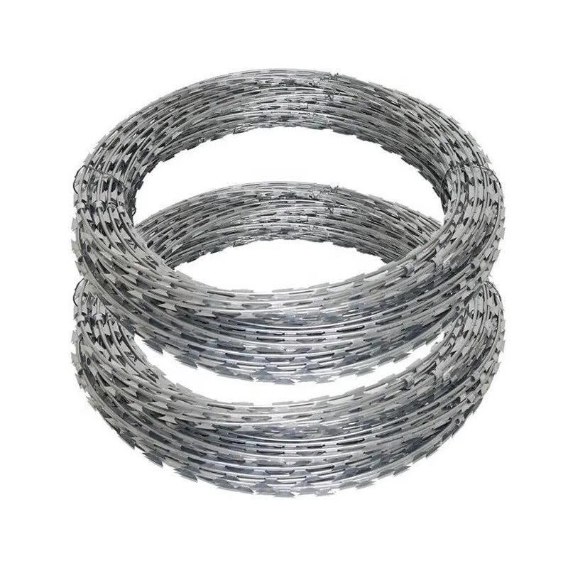 Low price Galvanized/Hot dipped razor barbed wire for house/farm/airport protection