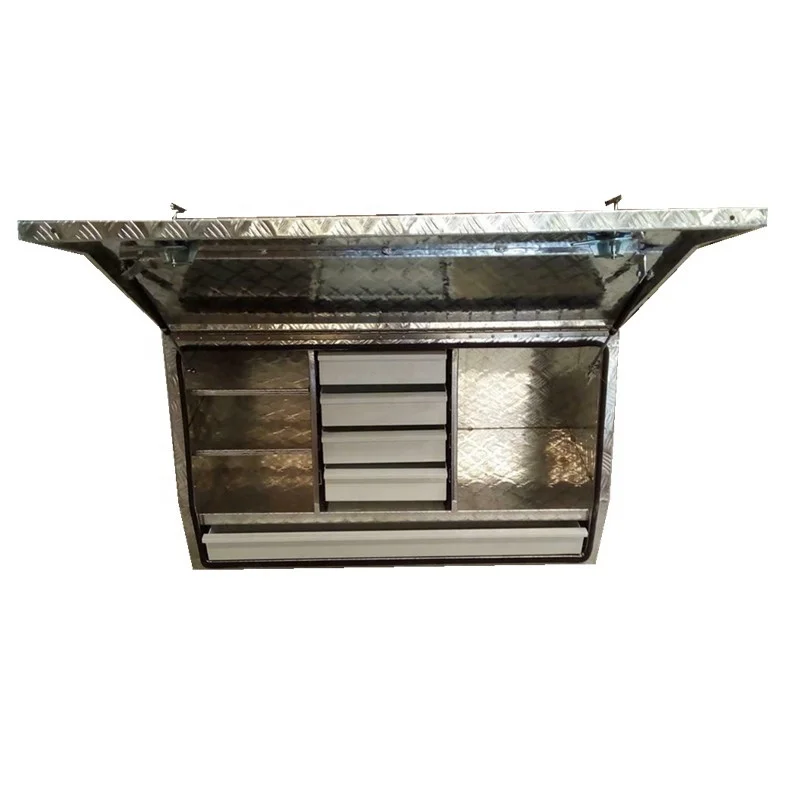 Aluminium Toolbox Ute Tool Box Drawers Storage Truck Canopy Trailer Locks