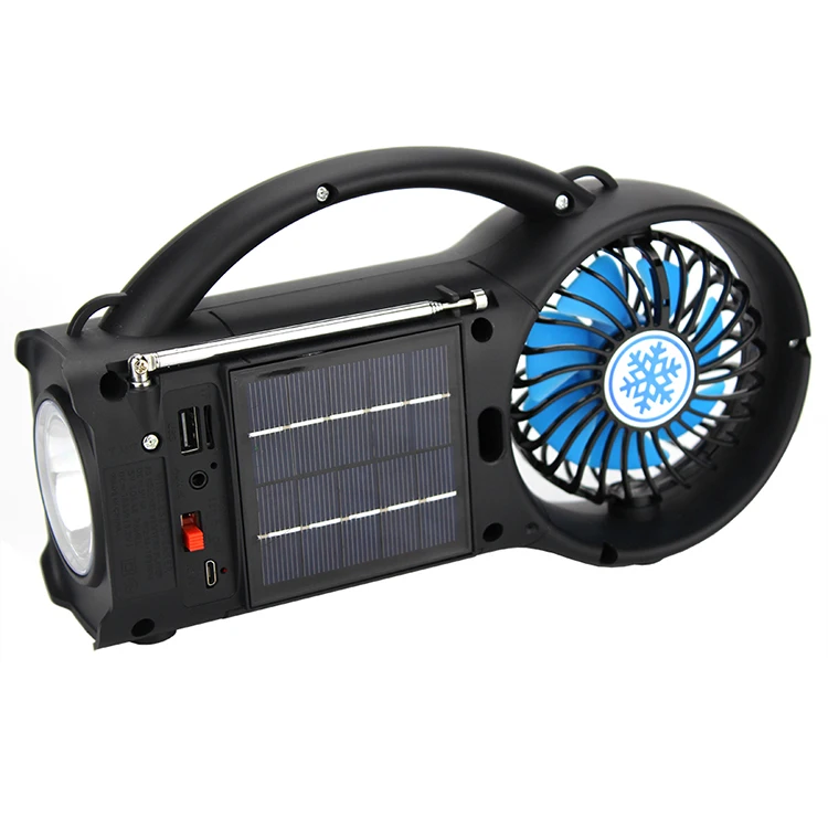 Ventilador De Carga Electrico Placa Con Lampara Energia A Luz Energia Solar 6 En 1 En Eeuu