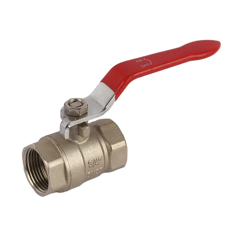 High Quality Mini Valve Valve Iron Center Of Disc Handle Plastic Red Handle Ball Valve