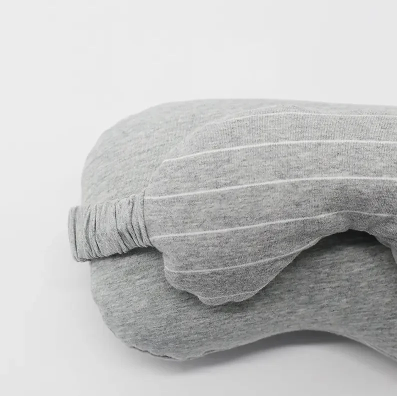 J384 2 in 1 Portable Neck Pillow Eye Cover Head Cushion Sleeping Eyepatch Travel Relax Sleep Mask Eye Shade