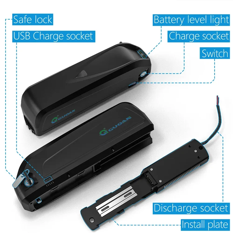 Customize 36v 48v down tube lithium battery 18650 ebike battery electric bicycle battery for sales