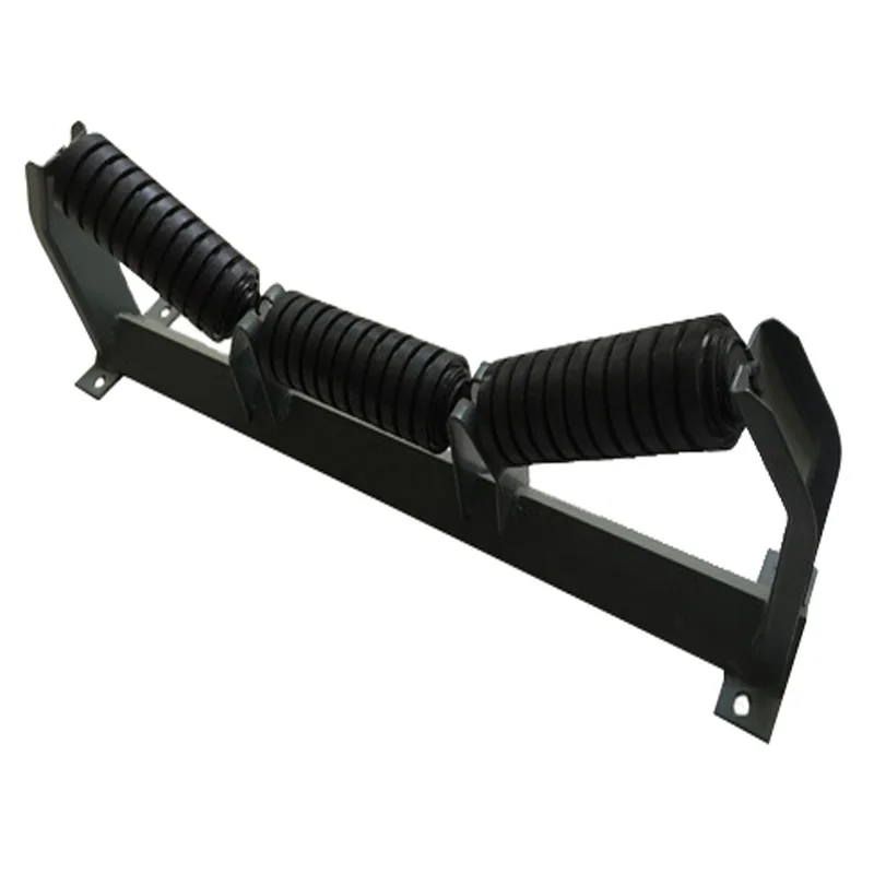 Customized size Conveyor Rubber Disc return idler impact conveyor steel roller