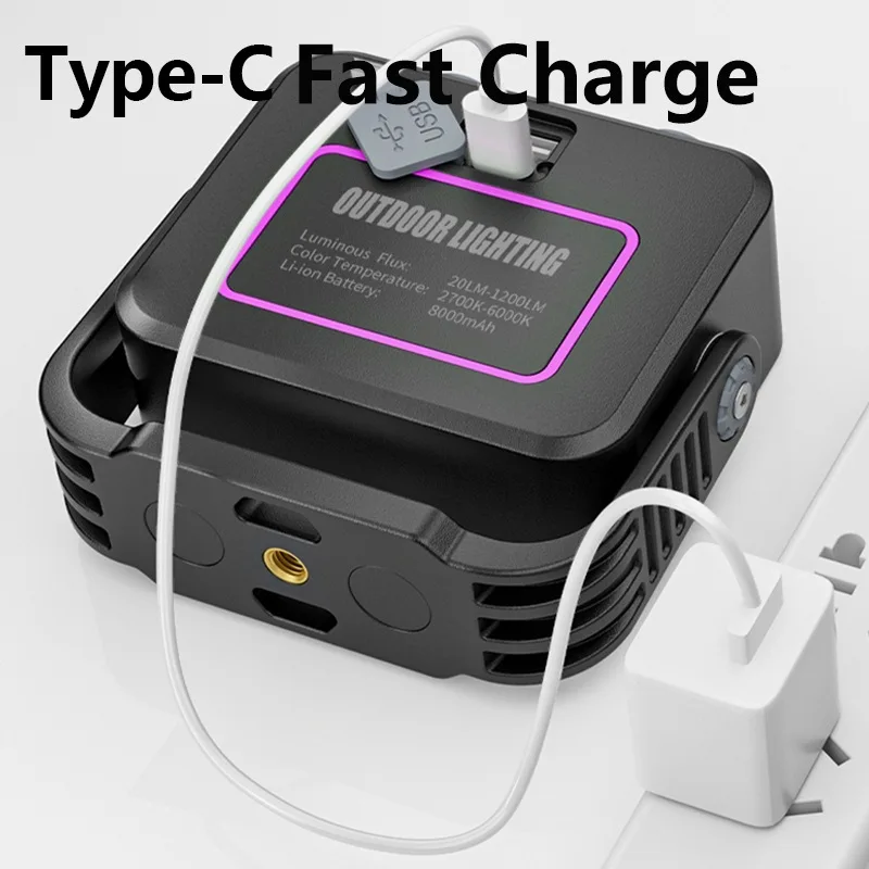 Outdoor Mini power bank working light led rechargeable house lampara garage solar camping worklight working light