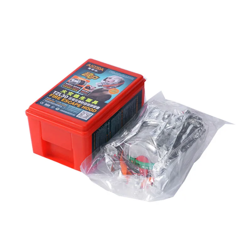 TZL30 China Manufacturer Fire Escape Hood Mask 403:2004 Anti Fire Escape Gas Mas k 60 MIN