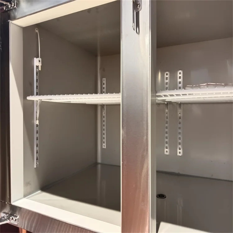 customized commercial stainless steel kitchen refrigerator freezer counter fridge