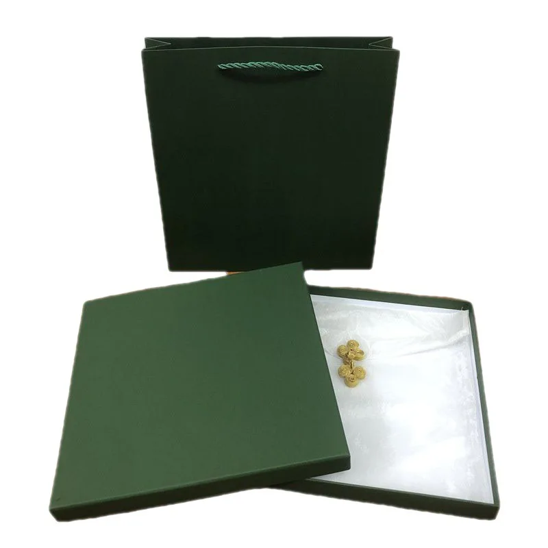 Custom Green Special Gift Box For Silk Scarf Clothes Empty Birthday Gift Box Tie Perfume Packaging Box