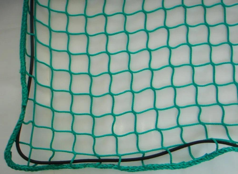 Hot sale customized size green pe knotted net container net cargo net