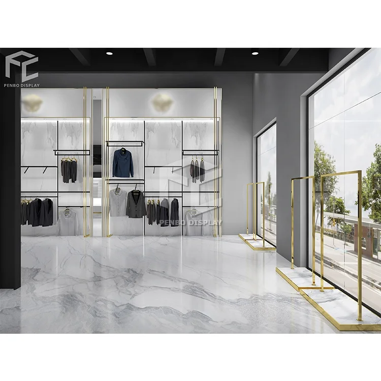 Выставка для одежды джинсовой футболки магазина обуви витрина розничная продажа подвесной стеллаж