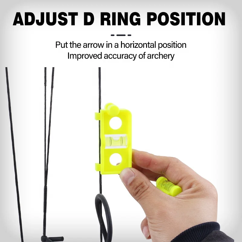 SPG Archery Compound Bow String Tuning Level Combination Set Plastic D Loop Rope Carbon Arrow Rest Adjustable Accessories