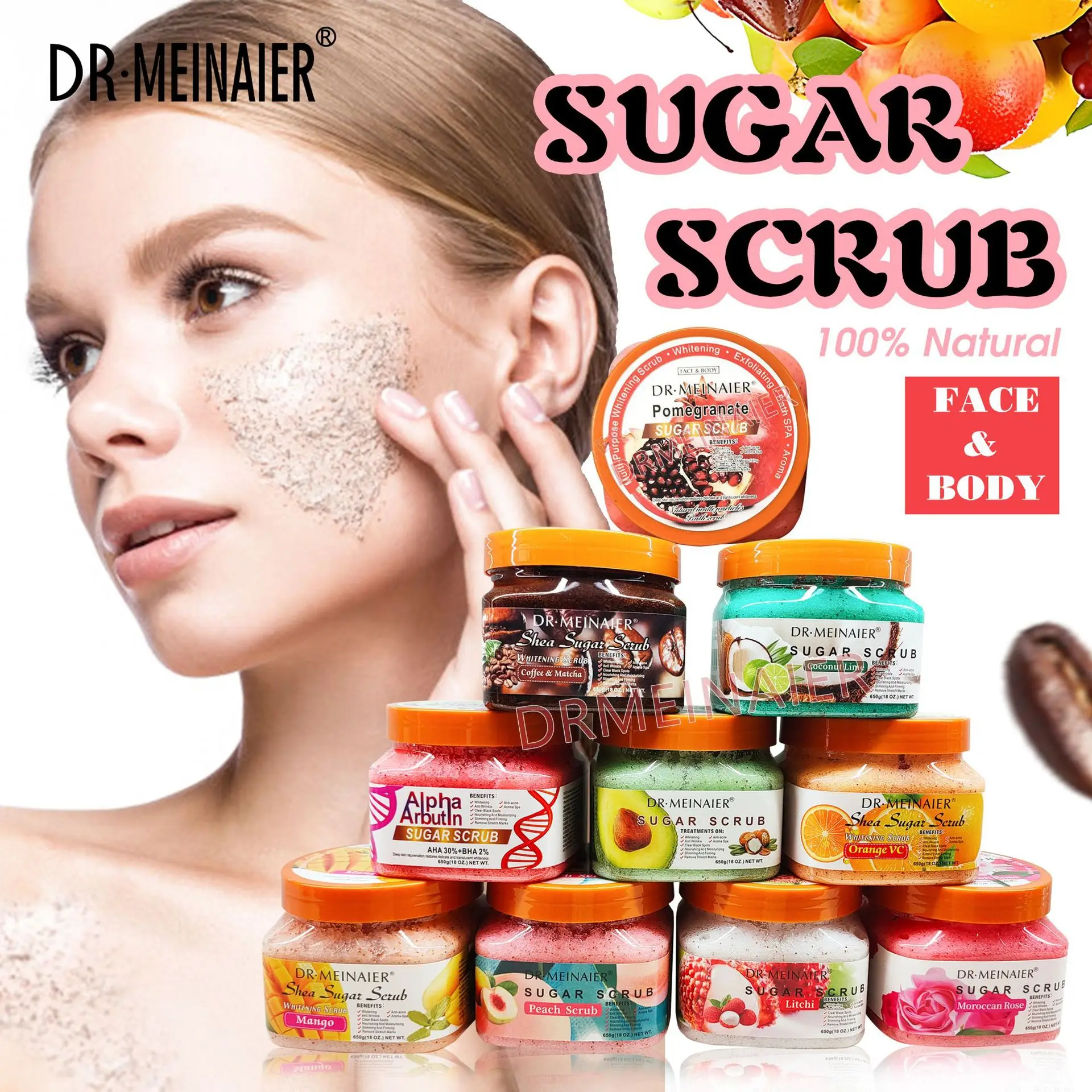 Hot Sale Natural Ice Cream Bath Scrub Hydrating Exfoliating Bath Face Body Whitening Scrub