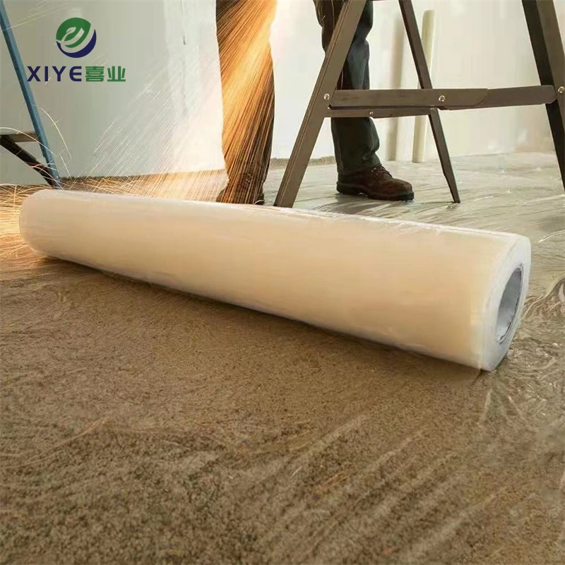Preferential price viscous stable transparent pe film plastic manufacturer for drawing room carpet