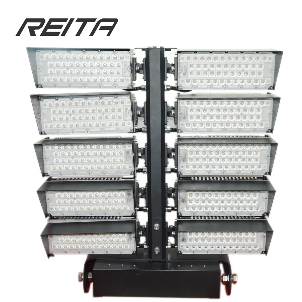 Best Price IP66 1200Watt Led High Mast Light Football Stadium light DLC ETL CE ROHS Sports lighting adjustable module high mast