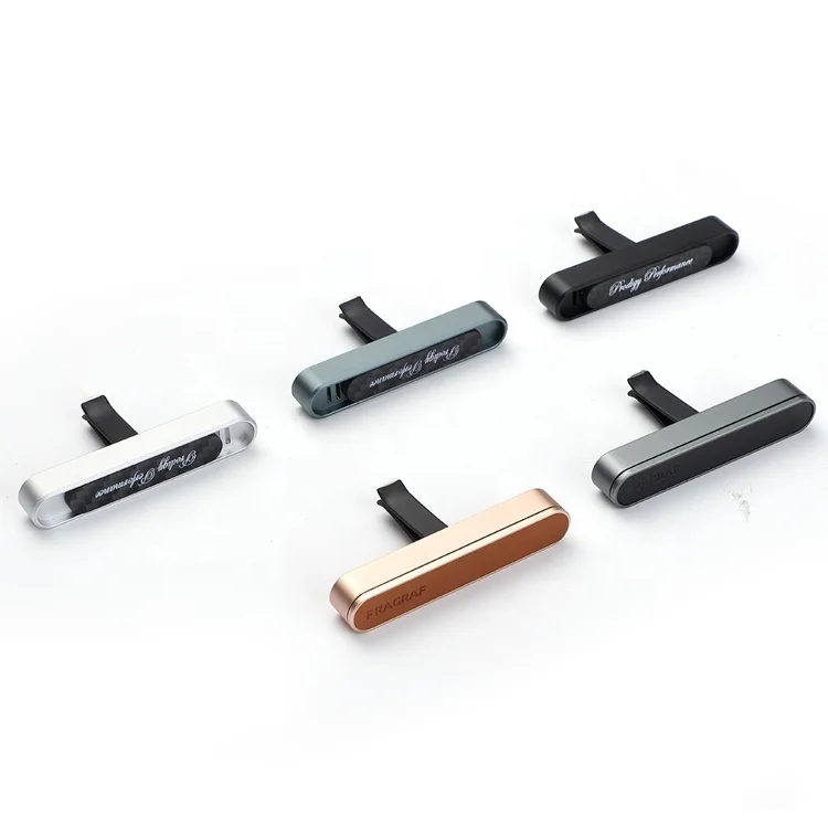 New Design Leather Car Logo Perfume Scent Diffuser Perfume Car air freshener Vent Clip