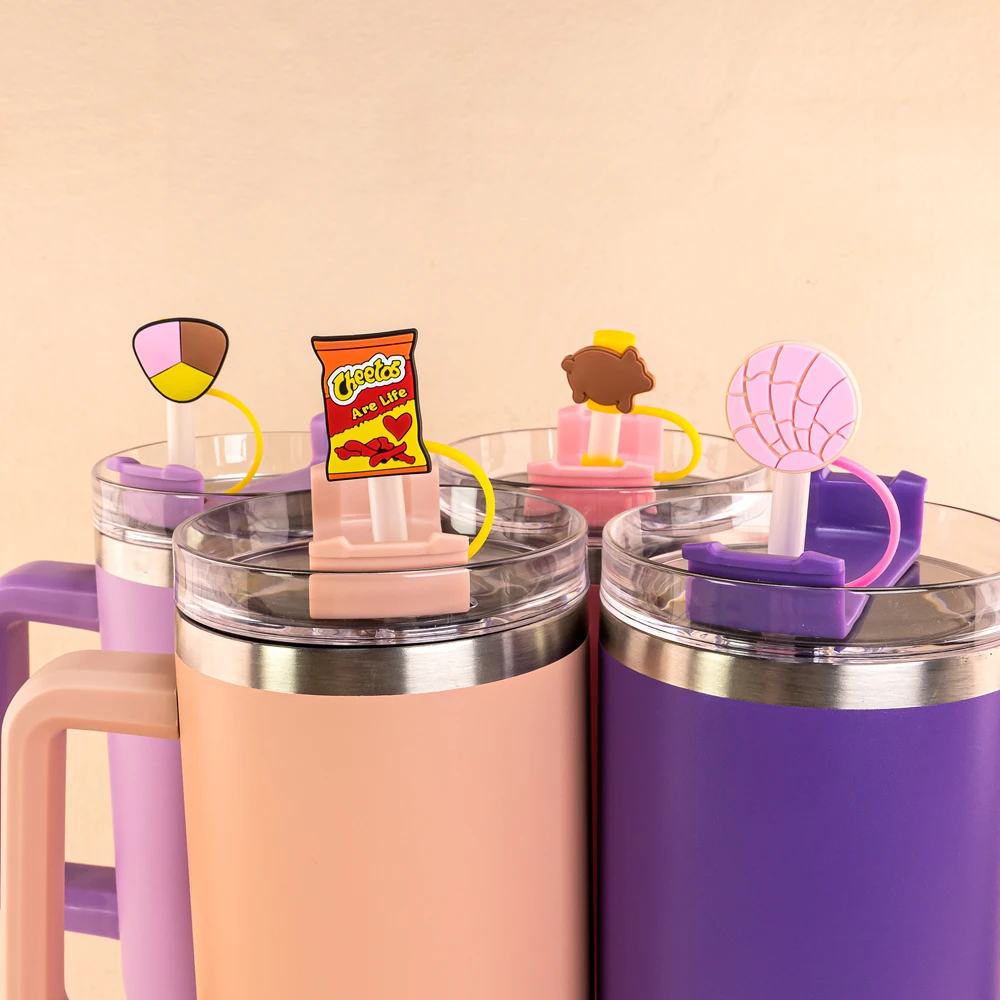 10 mm new design Mexico styles reusable custom portable cup drinks  straw cover toppers Drinkware Accessories