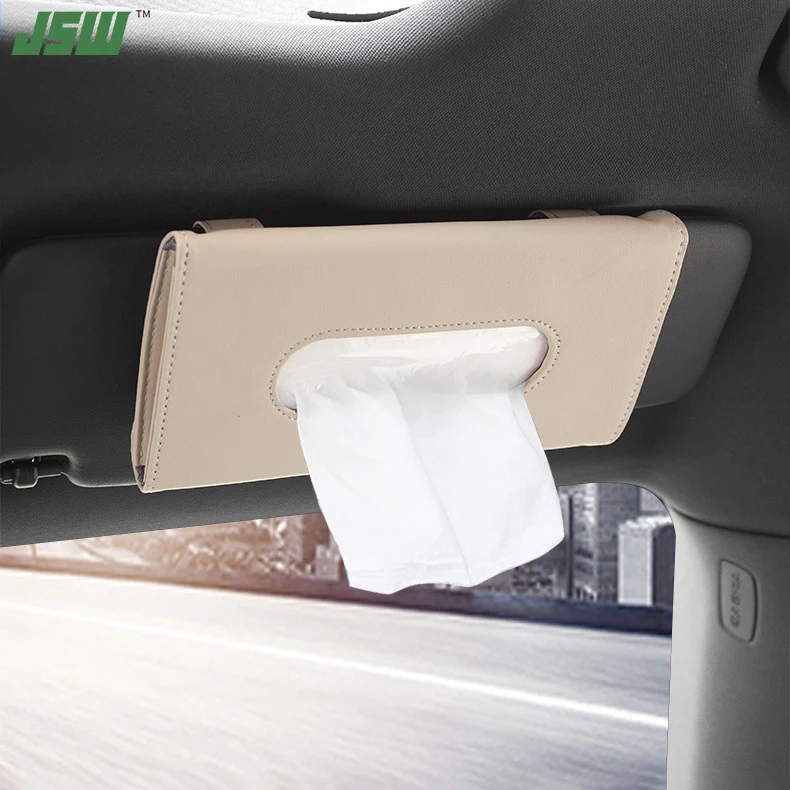 PU Leather Car Visor Tissue Holder Box Backseat Tissue Case Holder Tools for Car