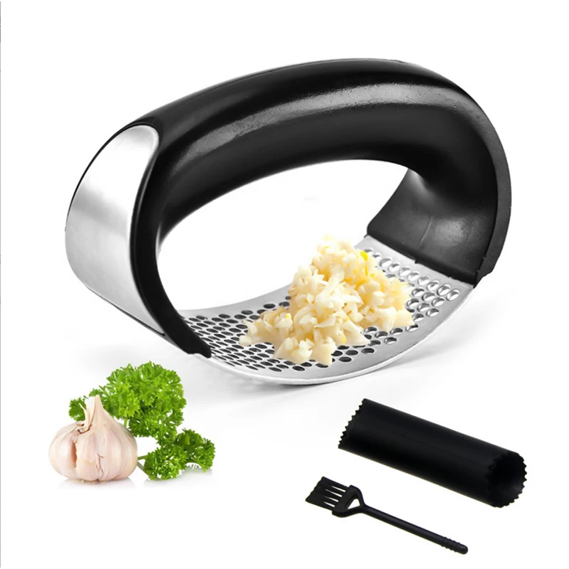 Knoblauchpress Accessoires De Kitchen Prensa Ajo кухонная пресс для чеснока дугообразной формы из нержавеющей стали