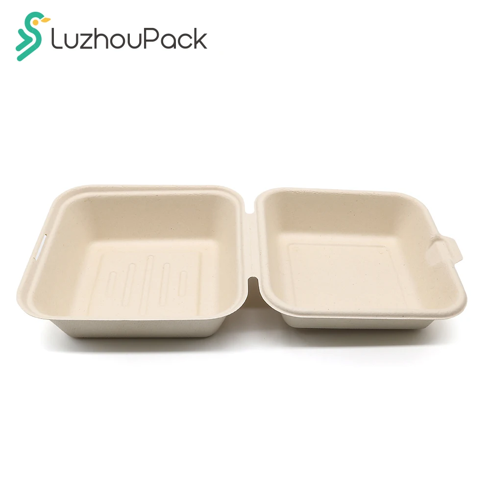 LuzhouPack Customized biodegradable take away food meal packaging takeaway container