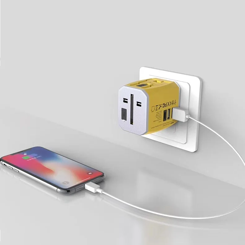  2020 Новый Универсальный дорожный адаптер smart world с usb-портом для быстрой зарядки Вилка питания Европы Великобритании США