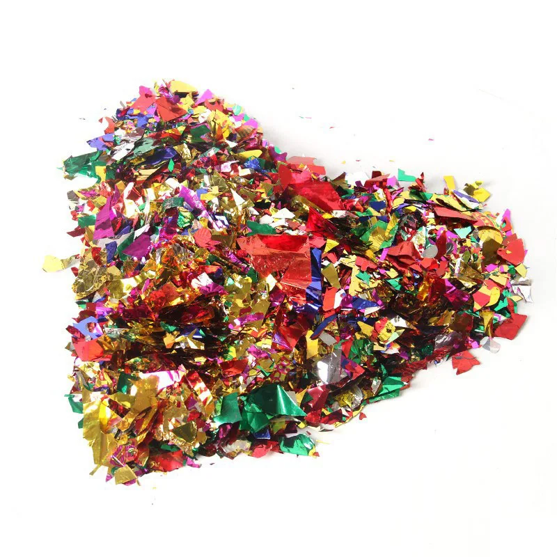 Flameproof Mylar Confetti For Confetti Machine Outdoor Full Color Papers Shred Decoration Metallic Foil Confetti Colorful Paper