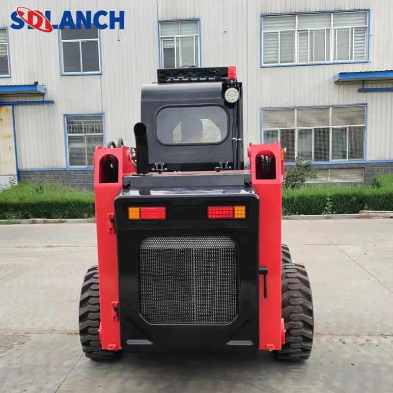 Earth-Moving Machinery Mini Skid Steer Track Loader With Attachments