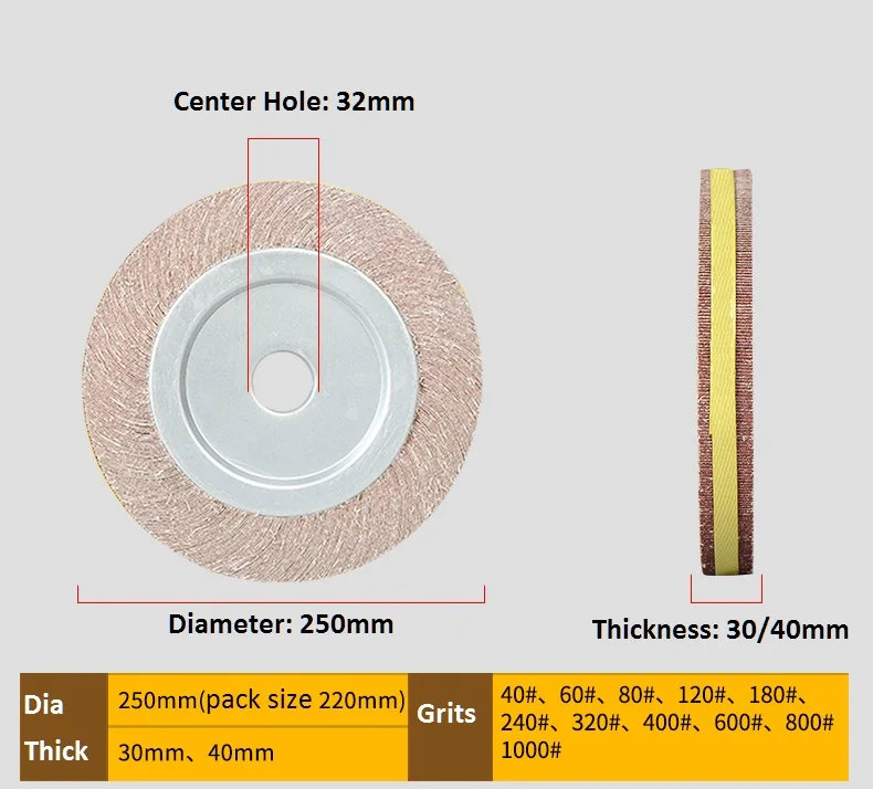 SHARPNESS Aluminum Oxide Corundum 6/8/10 Inch Flap Disc Sanding Grinding Flap Wheel Grit 40/60/80/120/180/240/400/600 for Metal