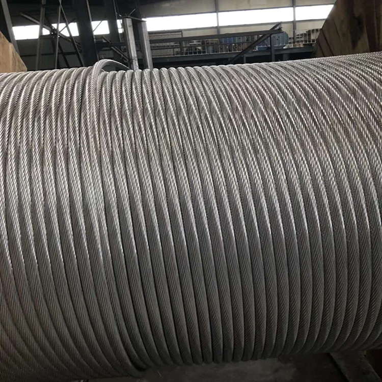C65 C80 C95 19mm Hot Dip Galvanized High Carbon Spring Steel Wire Ground Wire Galvanized Steel Wire Rope Cable