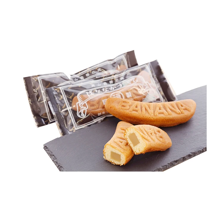 Japan traditional old fashioned layer banana snack cakes sponge cake