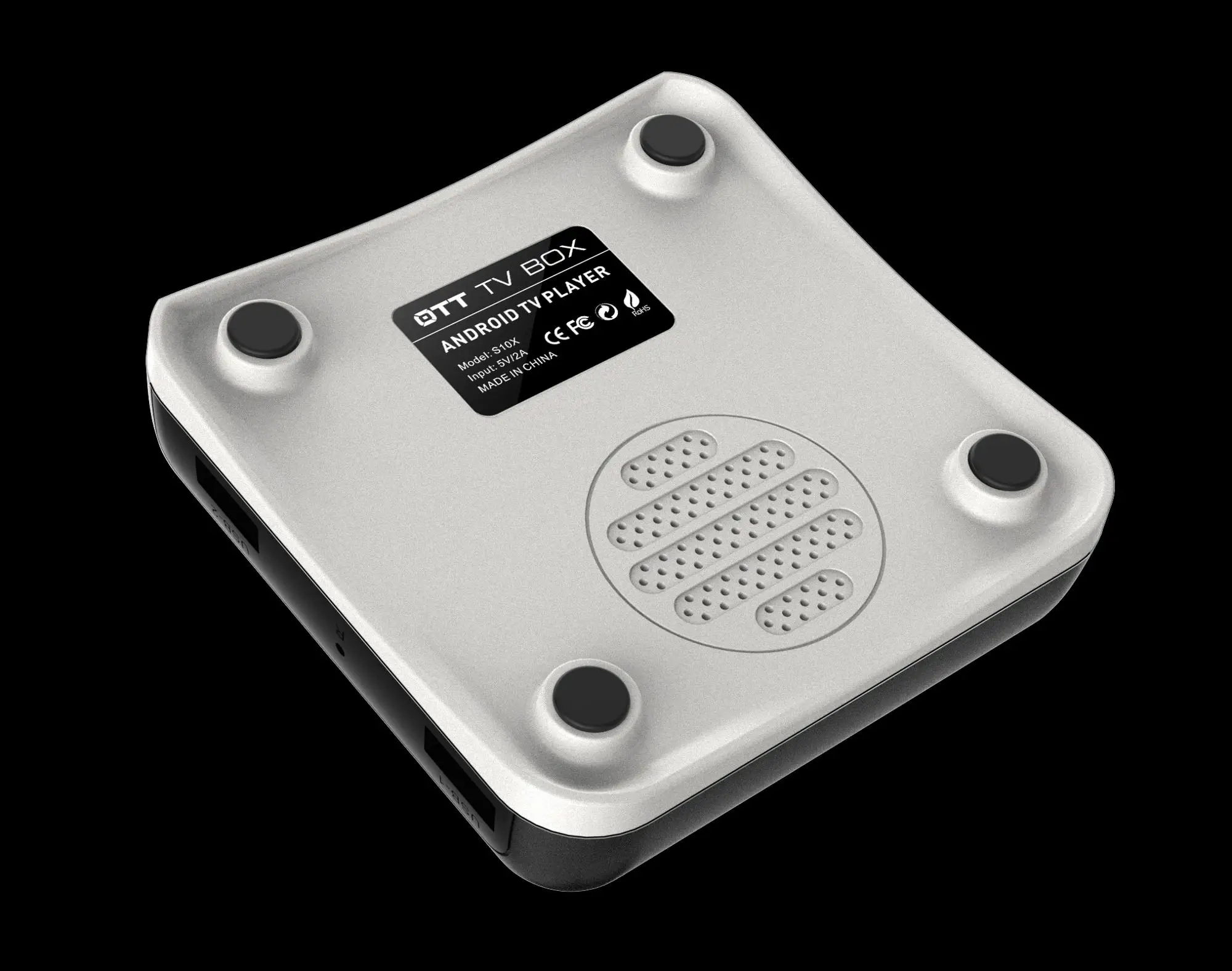 ACEMAX MXQ CUBE S10X AI TV BOX with build in 2W speaker mic remote control google ATV OS dual wifi bt 4K HDR TV BOX 2G 16G