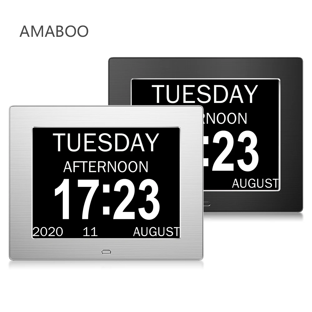 Цифровой Настольный Календарь день часы фоторамка 2021 печать