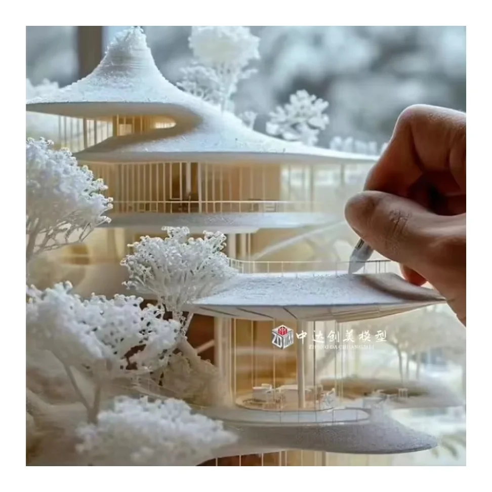 Professional Architectural scale model apartment mansion lighting model making Real estate building Municipal planning model