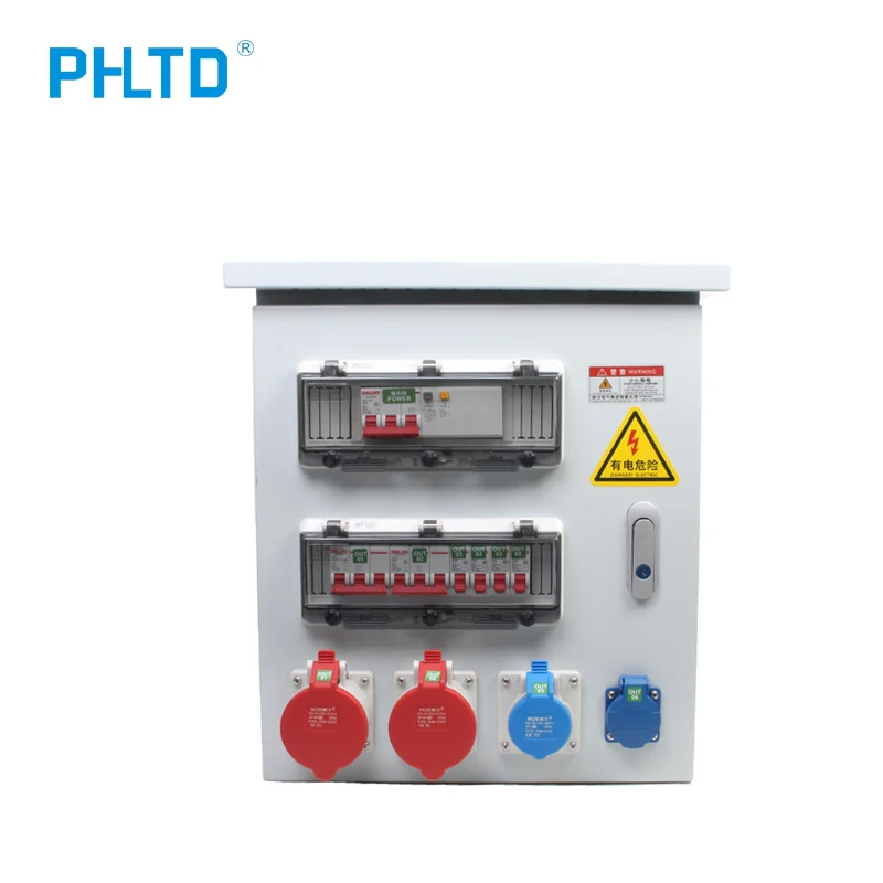 IP66 500*400*180mm 32A 5P industrial socket CEE Customized Industrial Plug Socket Outdoor Portable 3 phase Power distribution