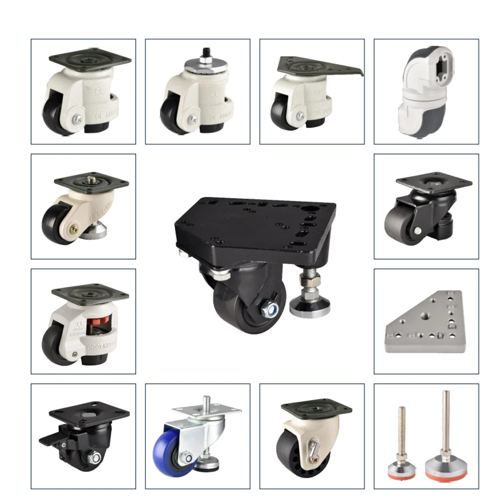 Aluminum Casters Medical Machine Equipment Small Rubber Wheel Caster