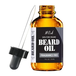Oem HOT Custom Logo 100% Natural Organic Men Beard Oil Private Label Kit Set Growth Beard Oil