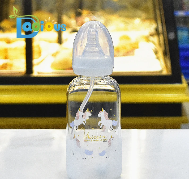 Wonderful Unicorn ABDL Bottle Glass Adult Baby Bottle for Feeding
