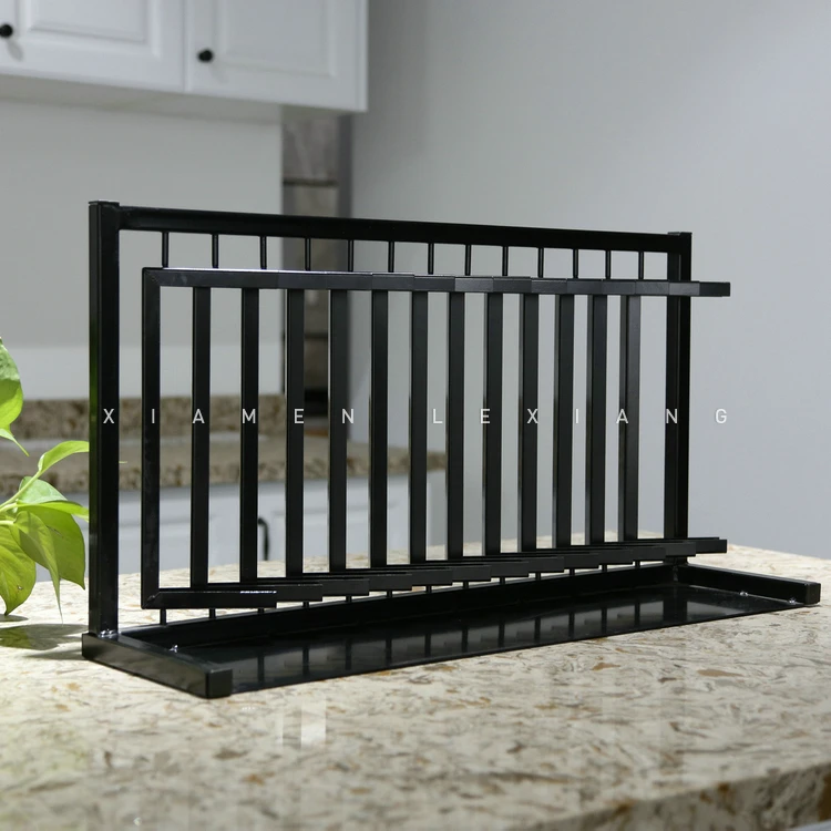 2021 black stone tile stand quartz sample display desktop rack