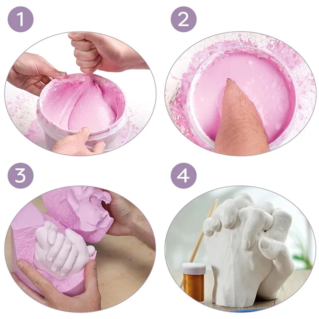 Cheap price 3d hand casting kit alginate impression powder hand casting kit 3d gift hand moulding kit