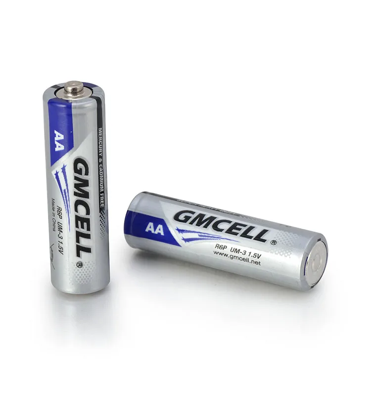 GMCELL brand carbon Zinc aa battery r6p 1.5v dry cell battery r6 aa non-rechargeable cheap price aa extra heavy duty battery r6p