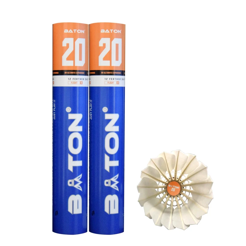 International Badminton Shuttlecock Grade Cigu Duck Goose Feather Material 2-Layer Natural Cork Professional Players Quality