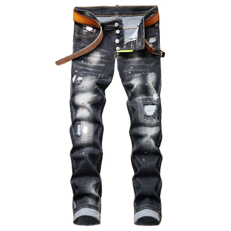 branded wholesale jeans for men tru brown imported religious swag jean men tight custom label mens distressed  jeans pants