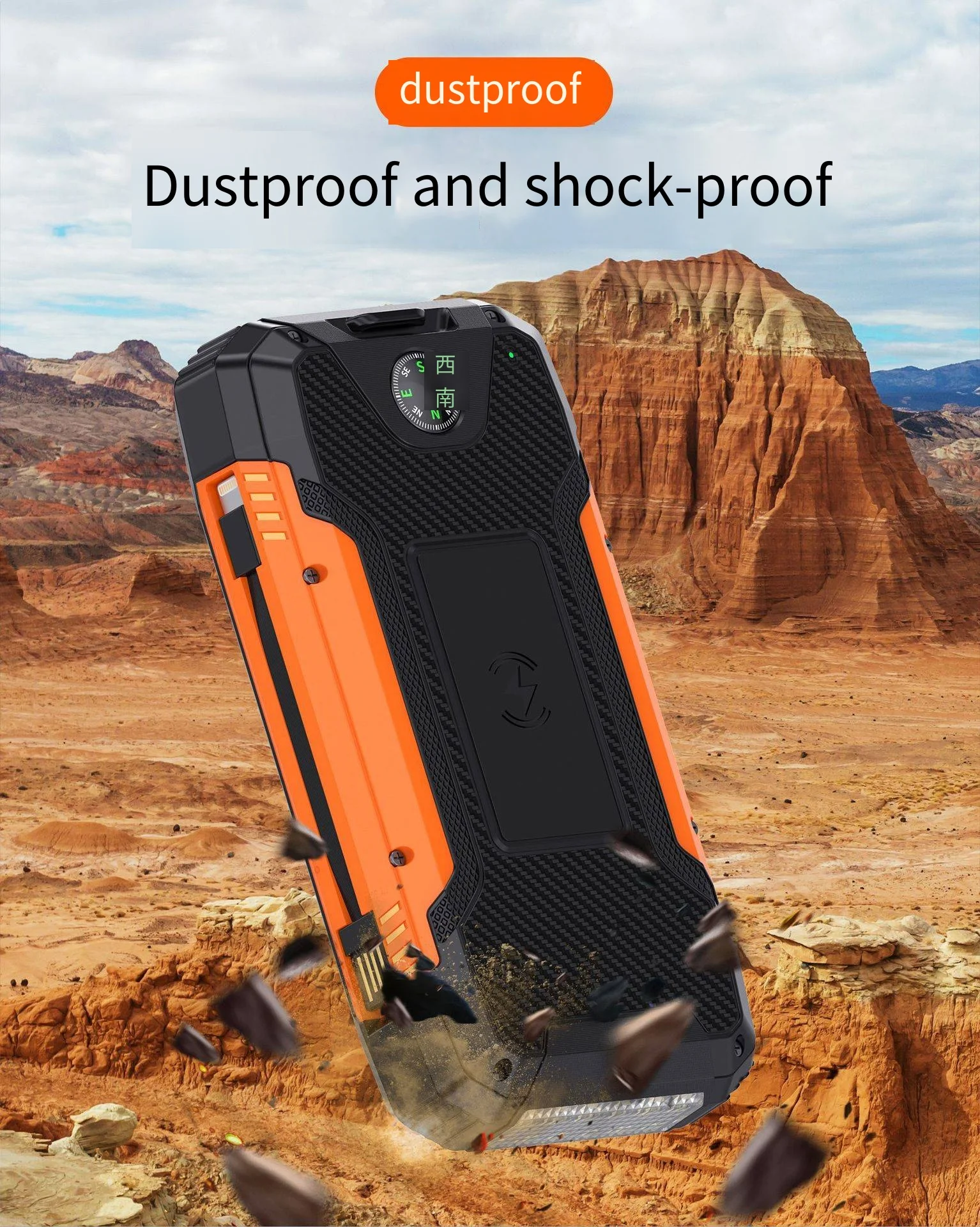 China factory price Power bank solar phone charger 20000mAh power bank Wireless Charging solar charger for outdoor camping