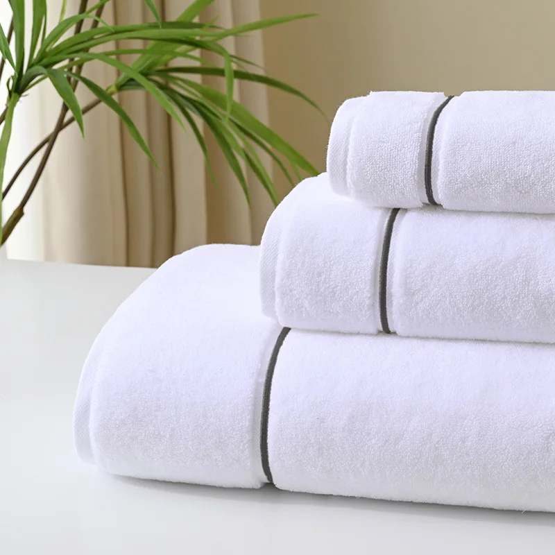 Luxury towels 100% cotton hand/face/washcloth white hotel custom cotton bath towel