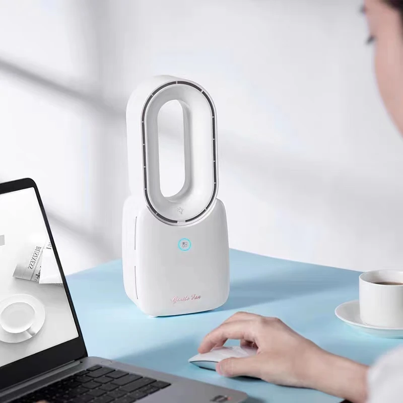 Desktop leafless fan Creative mini portable rechargeable spray household air circulation small fan