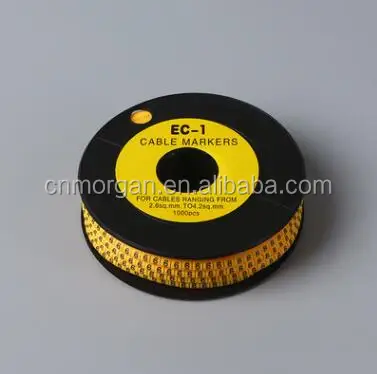 Pvc Circle Flat Heat Shrinkable Clip On Yellow Color Cable ies Label Marker