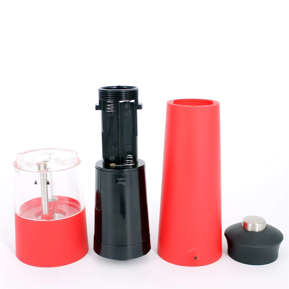 oukai electric salt pepper grinder with ceramic core in tower shape colorful body