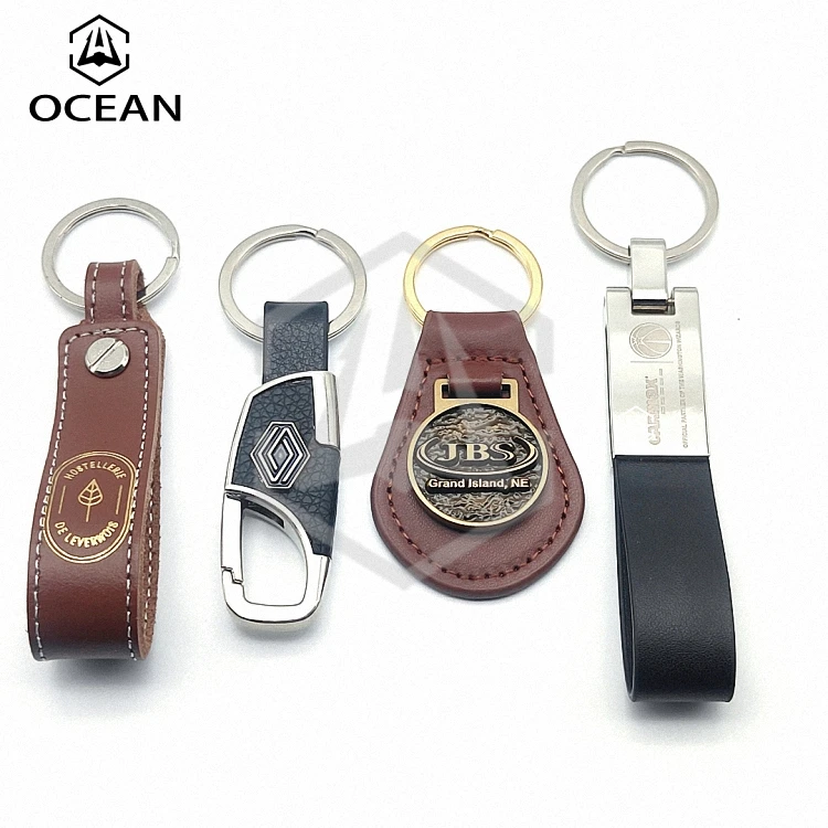 Wholesales Custom Sublimation Security Leather Keychain Badge Mini Cooper Mouse Badges Wallet Custom Holder Key Ring